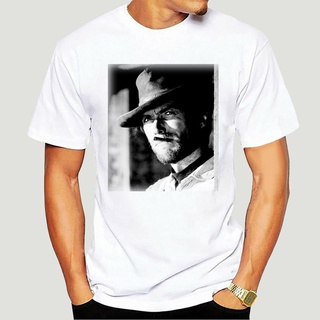 เสื้อยืดวินเทจเสื้อยืดแขนสั้น พิมพ์ลาย Clint Eastwood Smoking Cigar แฟชั่นสําหรับผู้ชาย 2022 พลัสไซซ์ -4973AS-3XL