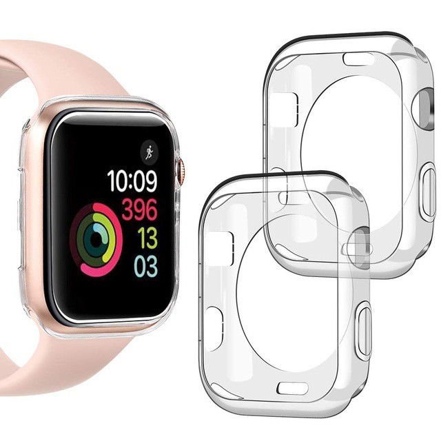 เคส Apple watch 41มม 45มม 40 มม. 44 มม.42 มม 38มม สําหรับ iwatch series 7 6 5 4 3 2, Apple Watch SE Case Apple Watch เคส Apple Watch Tpu ซิลิโคน ใส watch 1/2/3/4/5/6 Iwatch 6 เคส applewatch 7