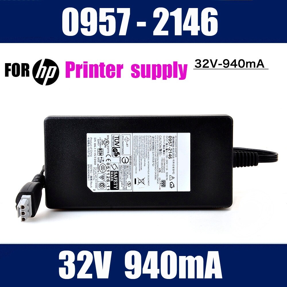 สําหรับเครื่องพิมพ์ HP เครื่องสแกนเนอร์ 0957-2146 32V 940mA 16V 625mA AC Adapter Charger แหล่งจ่ายไฟ