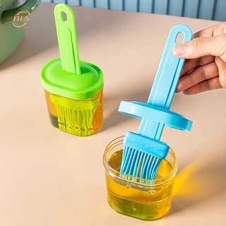 4 Colors Silicone Oil Brush With Bottle / Household BBQ Grilling Oil Brush / High Temperature Baking Cooking Tool