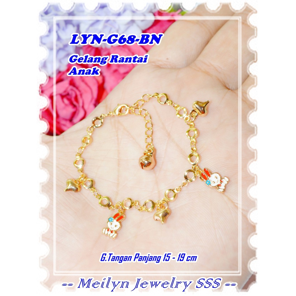 LYN Original Meilyn Brand 18K Gold Plated Chain Bracelet สําหรับเด็ก