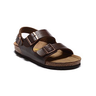 BIRKENSTOCK รองเท้าแตะหนัง ส้นแบน สไตล์เยอรมัน สําหรับผู้ชาย และผู้หญิง