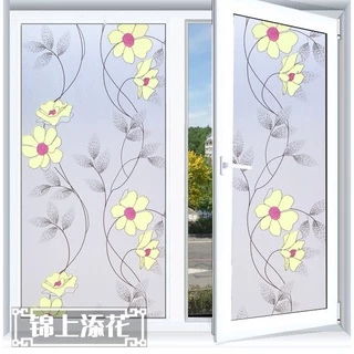 สติกเกอร์ฟิล์ม แบบมีกาวในตัว ขนาด 90x100 ซม. สีโปร่งแสง สําหรับติดกระจกหน้าต่าง ประตูห้องน้ํา