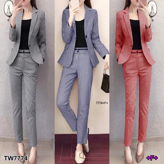 J7774 Set Suit เสื้อสูทแขนยาว + กางเกงขายาว