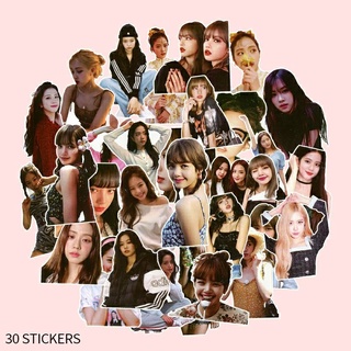 30 ชิ้น สติกเกอร์BLACKPINK LISA Jin Ji Ni JENNIE Jin Ji Su Sticker ตกแต่ง (สินค้าจากจีน)