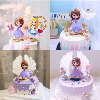 Disney Princess Sophia Cake Topper Set Collection Sophia Girl Birthday Cake Decoration Ornament Set Princess Sophia Doll Dessert Table Party Dress Up