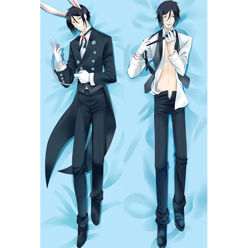 ปลอกหมอนบอดี้ Ciel Phantomhive บัตเลอร์สีดำ 60x180 ซม. ผ้า Peachskin thumbnail 4