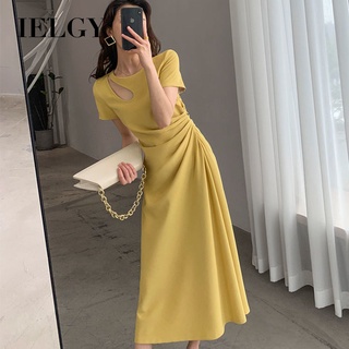 IELGY สุภาพสตรีฤดูร้อนใหม่โพรงอารมณ์ฝรั่งเศสเอวการออกแบบบาง …