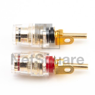 Banana Plug 4mm Female Red/Black Socket Connector Gold plated Terminal ช่องต่อบานานา ขั้วต่อลำโพงชุบทอง ปลั๊กกล้วย 4มิล ขาสั้น/ขายาว 4 มม.