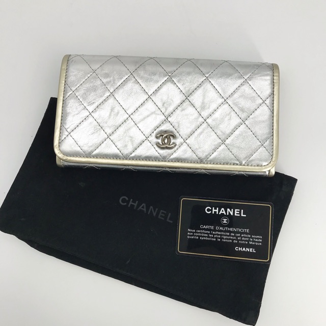 Chanel Long Wallet metallic Holo 22