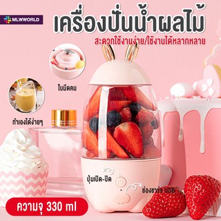 พร้อมส่งmaliwan/ เครื่องปั่นน้ำผลไม้ สไตล์ญี่ปุ่น อเนกประสงค์  แก้วปั่น เครื่องปั่นผลไม้พกพา