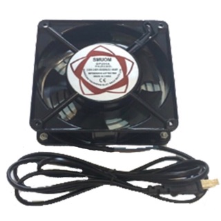 พัดลมระบายความร้อน ไฟ AC 220-240 V สายยาว 1.5M (Black)