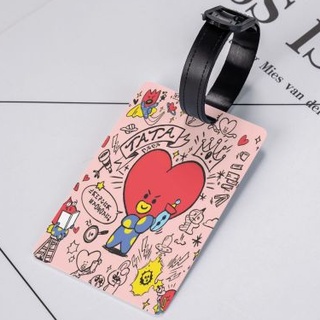 【พร้อมส่ง】BTS Bt21 ป้ายแท็กกระเป๋าเดินทาง ขนาด 5.4*8.5 ซม.