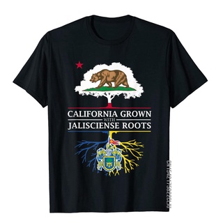 เสื้อยืดผ้าฝ้ายพรีเมี่ยม เสื้อยืด ผ้าฝ้าย พิมพ์ลาย California Grown With Jalisciense Roots เหมาะกับของขวัญ แฟชั่นยอดนิยม