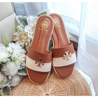 tory burch sandals รองเท้าแตะแบบสวม tory burch โลโก้เหล็ก