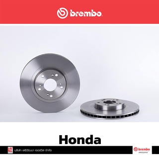 จานเบรก Brembo HONDA Civic Type-R FK2 ปี 2015 FK8 ปี 2017 หน้า เบรคเบรมโบ้  รหัสสินค้า D09 C338 11 (ราคาต่อ 1 ข้าง)