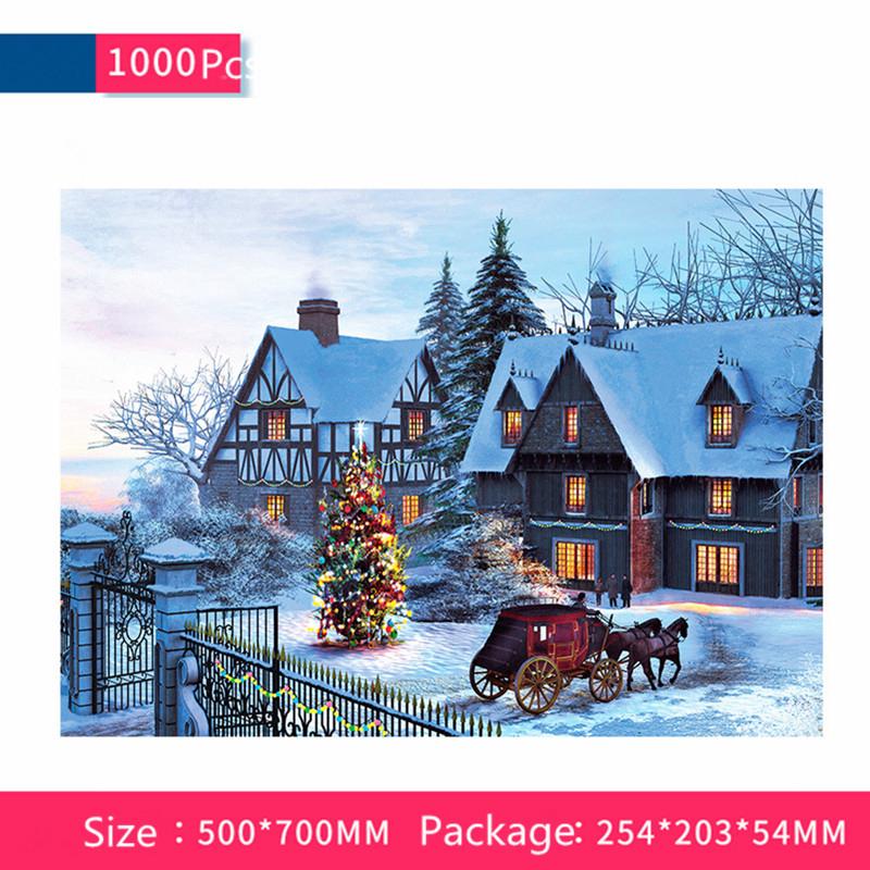 ปริศนาจิ๊กซอว์ปริศนาการศึกษา 1000 ชิ้น- Warm Christmas