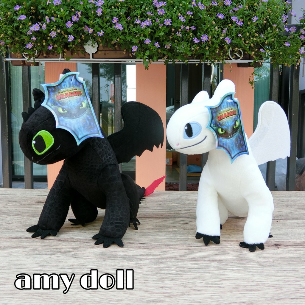 ตุ๊กตามังกรเขี้ยวกุด&เพลิงนวลขนาด 8"/12"/15"/20" ของแท้