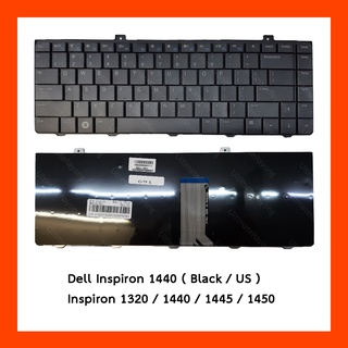 Keyboard Dell Inspiron 1440 Black US แป้นอังกฤษ ฟรีสติกเกอร์ ไทย-อังกฤษ