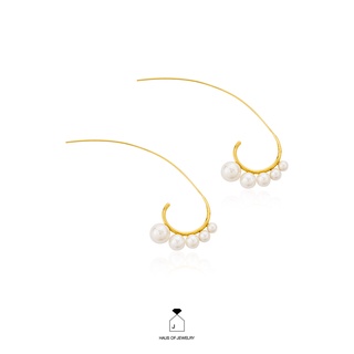 Haus of Jewelry - MOANA NAIA EARRINGS ต่างหูเงินแท้ ประดับมุกน้ำจืด (Freshwater pearl)