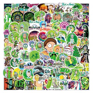 100/50/25/10PCS Waterproof Cartoon Anime Rick And Morti Sticker For Skateboard Travel Suitcase Phone Laptop Suitcase