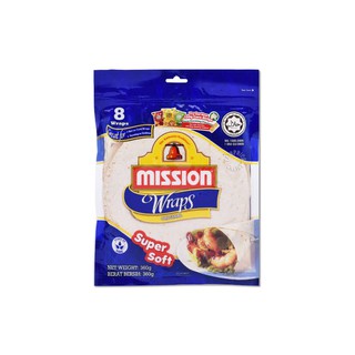 Mission Wraps Original 360g. มิชชั่นแรปออริจินัล 360 กรัม 1 แพ็ค มี 8 ชิ้น