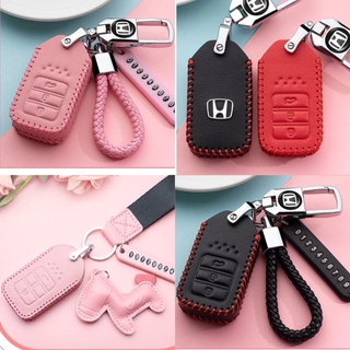 ซองกุญแจหนังแท้ Honda แบบ Smartkey 3 ปุ่ม  Honda CITY  ACCORD CRV CITY TURBO 2020 สินค้ามีพร้อมส่ง ส่งเร็ว ส่งไว genuine leather