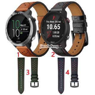 สายแฟชั่นสายหนังแท้สำหรับ Garmin Forerunner 645/245M