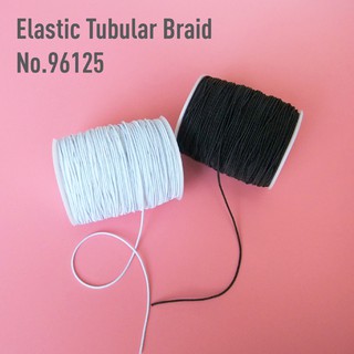 MOMOTARA No.96125 ยางยืด เทปถัก Braid เทปถักกลม ยางยืด Elastic Tubular Braid ขนาด 0.1 CM ยาว 109 หลา