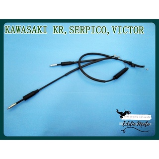 KAWASAKI KR SERPICO VICTOR THROTTLE CABLE SET "GRADE A"  // สายคันเร่งชุด รถมอเตอร์ไซค์ คาวาซากิ สีดำ งานคุณภาพ