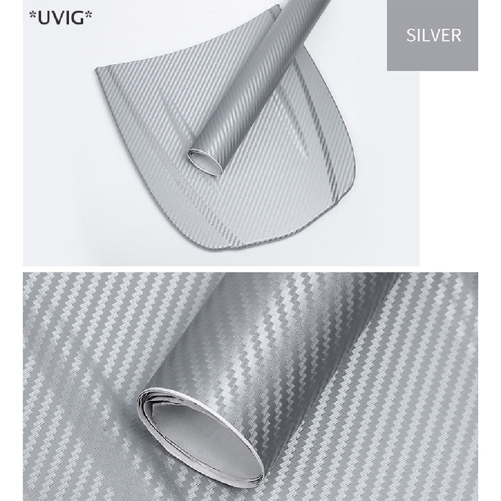 [[UVIG]] แผ่นฟิล์มสติกเกอร์ไวนิล คาร์บอนไฟเบอร์ 3D ขนาด 127x30 ซม. สําหรับติดตกแต่งรถยนต์ [ขายดี