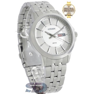 CITIZEN Quartz Mens Watch สายสเตนเลส รุ่น BF2011-51A - Silver/White