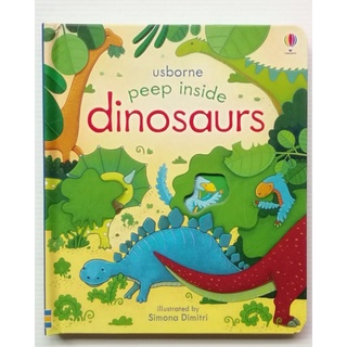 Peep inside Dinosaurs ของแท้นำเข้าจากประเทศอังกฤษ กระดาษแข็งหนาทุกหน้า เหมาะสำหรับ 2+