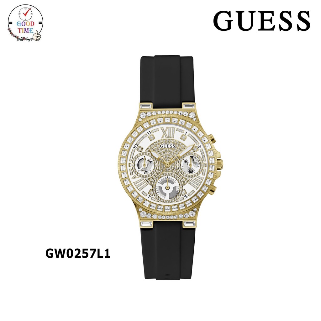 Guess แท้ ประกัน CMG นาฬิกาข้อมือผู้หญิง รุ่น GW0257L1 Moonlight Black (สินค้าใหม่ ของแท้ ประกัน CMG)