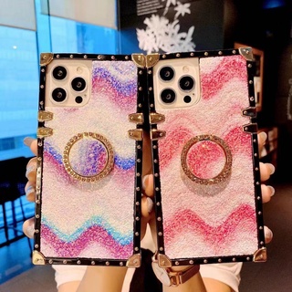 Samsung Galaxy Note 20 Ultra Note 8 Note 9 Note 10 plus A91 S10lite A12 Square flashing wave pattern stand phone case