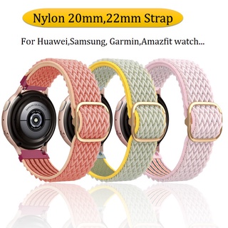 ไนลอน สาย Amazfit Bip 3 Strap Nylon สายนาฬิกา Amazfit Bip 3 Pro สายนาฬิกา Amazfit GTS 2 , Amazfit GTS 2e, Amazfit gts 2 mini , สาย Amazfit bip u pro Strap Huawei Watch GT2 Huawei  GT3 GT2E GT2 Pro สาย galaxy watch 4 Strap