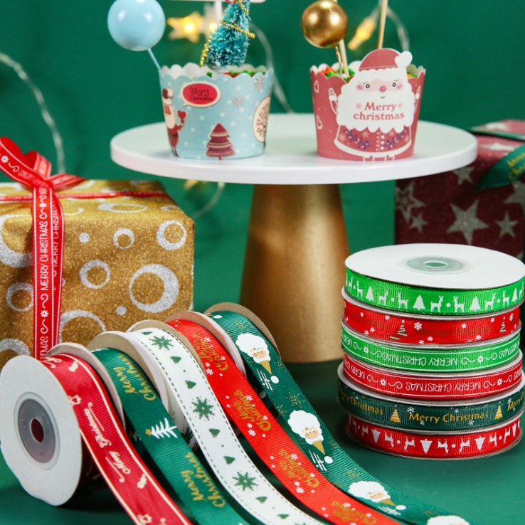 ริบบิ้นโบว์ สําหรับตกแต่งต้นคริสต์มาส 10 เมตร ต่อม้วน