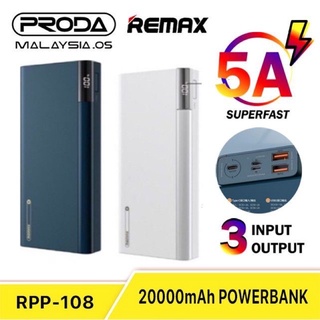 Remax Rpp-108 Rpp-96ของแท้ 100%! ช่องType-C พาวเวอร์แบงค์ ชาร์จได้รวดเร็ว ปลอดภัยมาตรฐาน 20000mAh/10000mAh Power Bank