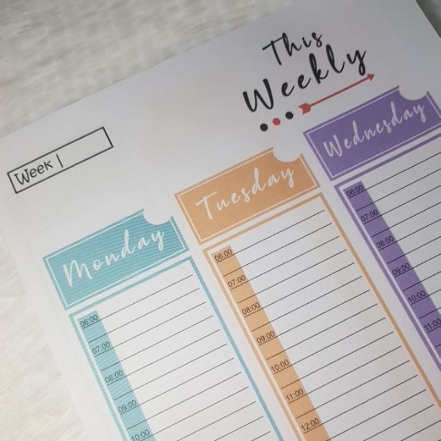(CLEARANCE) A5 WEEKLY TIME 6 RING PLANNER INSERTS REFILL