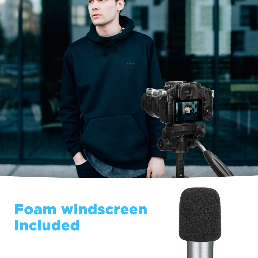 BOYA BY-P4A ไมโครโฟนจิ๋ว 3.5mm TRS ไมค์โครโฟนไร้สาย เหมาะสำหรับ กล้อง DSLR กล้องถ่ายวีดีโอ