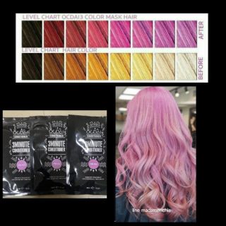 Ocdai3 hair dyes สีpink milk ชมพูนม  ครีมเปลี่ยนสีผมเคราตินพร้อมบำรุง ไม่มีแอมโมเนีย