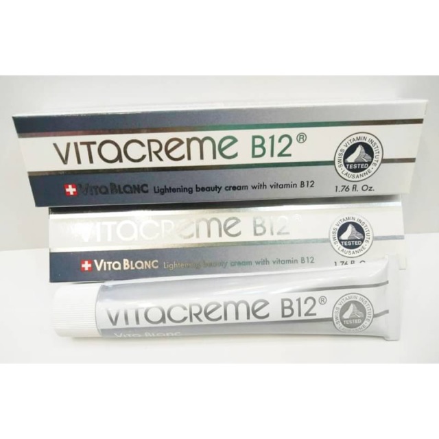 à¸à¸¥à¸à¸²à¸£à¸à¹à¸à¸«à¸²à¸£à¸¹à¸à¸�à¸²à¸à¸ªà¸³à¸«à¸£à¸±à¸ VITACREME B12 Vita Blanc Lightening Beauty Cream