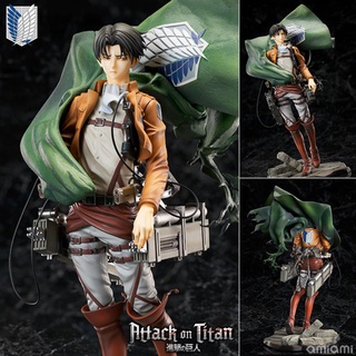 Figure ฟิกเกอร์ จากการ์ตูนเรื่อง Attack on Titan Shingeki no Kyojin ผ่าพิภพไททัน Levi Ackerman รีไวล์ แอคเคอร์แมน 1/7