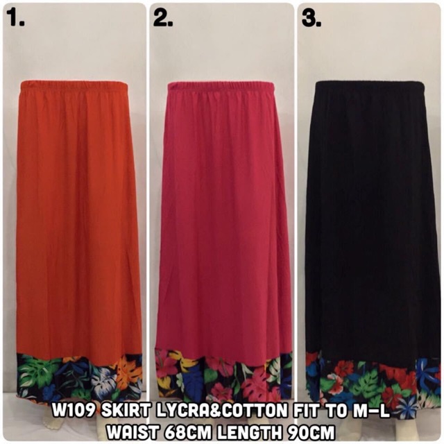 เสนอ Rm6 W109 กระโปรงคอรักลายดอกไม้ Lycra