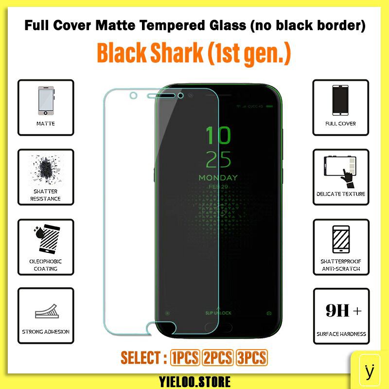 Xiaomi Black Shark 1 黑 MATTE Full Transparent Tempered