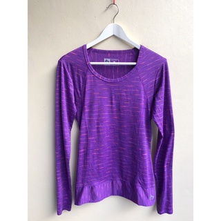 เสื้อออกกำลังกายแขนยาวผู้หญิง RBX สีม่วง ไซส์ S