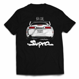 เสื้อยืดผ้าฝ้าย พิมพ์ลายรถยนต์ Toyota Supra Mk4 2Jz Car Guy Jdm แฟชั่นฤดูใบไม้ผลิ ฮาโลวีน สําหรับผู้ชาย AF123SD