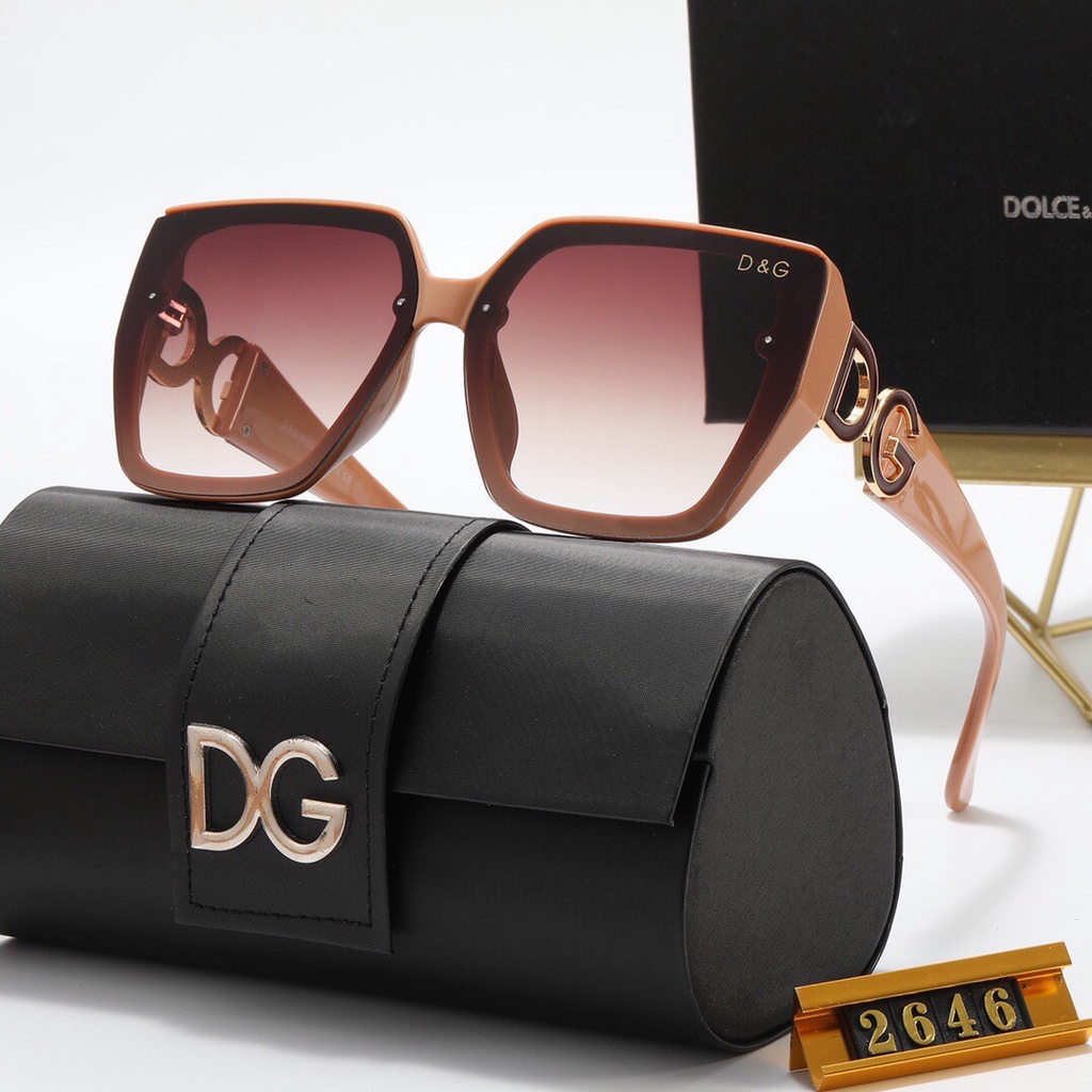 Dolce & Gabbana Luxury Brand Fashion Classic Retro Square แว่นกันแดดสําหรับผู้ชายและผู้หญิง