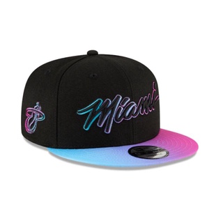 หมวกแก๊ป ผ้าฝ้าย สามารถปรับได้ ลายทีม Nba Miami Heat Snapback