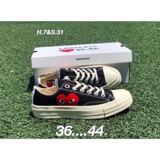 COMME Des GARCONS PLAY x Converse Chuck Taylor (ฟรีกล่อง) ♥️ จ่ายเงินปลายทางได้